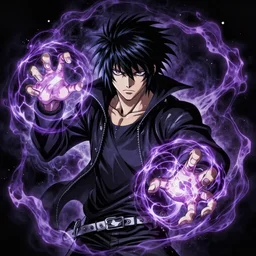 a powerful psychic man emitting psychic power, psychic, psychic powers, detailed, highly detailed, hyper detailed, aesthetic!, trending on artstation, artstation, trending on tumblr, in the style of Deathnote anime, fantasy, fantasy aesthetic!,