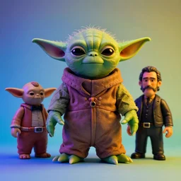 cronenberg flesh monster yoda by wayne barlow and zdzisław beksinski and donato giancola, action figure, sofubi, studio lighting, colored gels, colored background, xf iq 4, 1 5 0 mp, 5 0 mm, f 1. 4, iso 2 0 0, 1 / 1 6