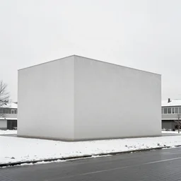 minimalist winter architecture by atey ghailan ( ( and edward hopper ) )