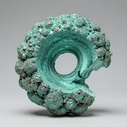 mint sparkle, clump conglomerate, asymmetry, vortex, salvador dali, large museum sculpture, studio lighting, 3 3 mm, high quality, detailed