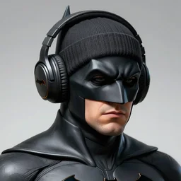 batman ape, headphones and knitted cap, realistic, extremely detailed, sharp focus, wide view, smooth, digital illustration, by james jean, by rossdraws, frank franzzeta, mcbess, sakimichan, brosmin, danton fadeev, steve simpson