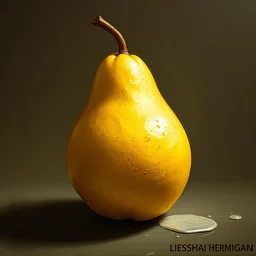 epic professional digital art of juicy yellow pear, painting, by leesha hannigan, iris van herpen, artstation, cgsociety, wlop, epic, much wow, much detail, gorgeous, detailed, cinematic, masterpiece
