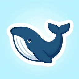 Docker whale logo, trending on artstation