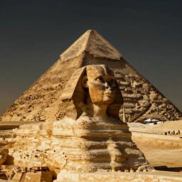 sphinx of giza, freshly built