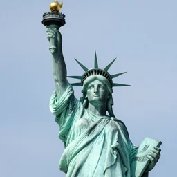 a photo of the statue of liberty in a dabbing pose