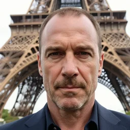 a selfie of Arthur Morgan in paris, detailed face, detailed skin, highly detailed photo