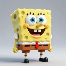 golden spongebob , unreal engine 5 , reallife, photography , pro photography