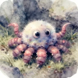 fuzzy watercolor tardigrade