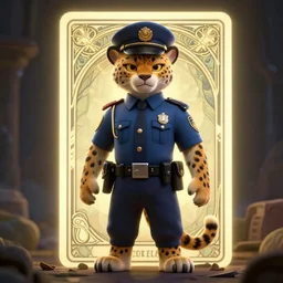 furry cheetah policeman, warrior, realism, gloomhaven, soft, smooth, art nouveau tarot, backlit glow, octane render, unreal engine, 8 k, by greg rutkowski, jesper ejsing, rhads, ilya kuvshinov, cushart krenz