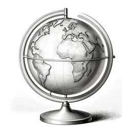 a a globe in flames, terrestrial globe by bauhaus, engraving, exlibris