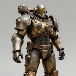 a soldier wearing a full set of steam - powered power armor, steampunk, 3 d render octane, ray tracing, ultra high detail, photorealistic