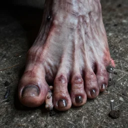 killer toes from mars detailed, high quality, horror