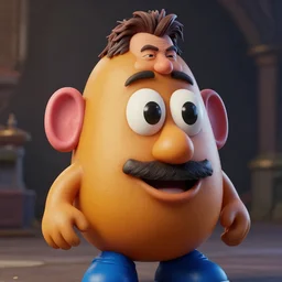 stallone as happy potatoe, by ilya kuvshinov, rtx rendering, octane render 1 2 8 k, maya, extreme high intricate details by tom bagshaw, medium shot, close up shot, composition by sana takeda, lighting by greg rutkowski