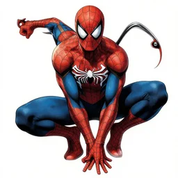 Spiderman, half symbiote drawn by Geof Darrow