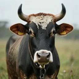 portrait of a guerrilla cow by Justin Gerard ,