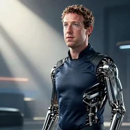 Mark Zuckerberg plays Terminator, scene where his endoskeleton gets exposed