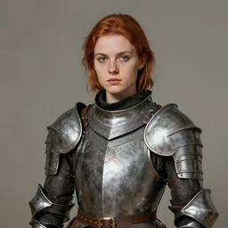 a tomboy female knight wearing medieval armor. knight tomboy. art by martin ansin, martin ansin artwork. portrait.
