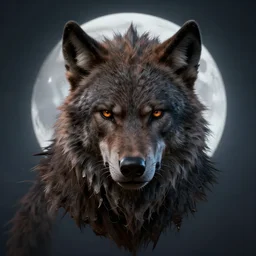 head and shoulders masterpiece portrait of a ragged gritty werewolf mid transformation staring at you, moon in the background, 3d scene, render, ultra realistic, zenith view, Frank Frazetta, Richard Corben, Moebius, Greg Rutkowski, artstation, cgsociety, level design, unreal engine, 3d scene, render, ultra realistic