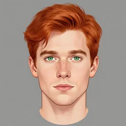 drawing of a man with red hair and green eyes digital art clark voorhees deviantart contest winner shock art dc comics digital illustration digital painting