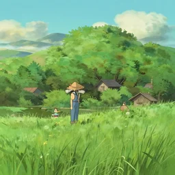 landscape by miyazaki, by disney