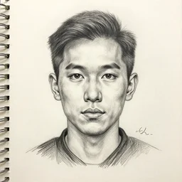 a pencil drawing portrait of 🥀. by pen tacular.
