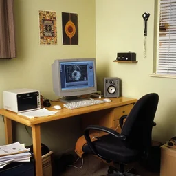 teen bedroom with a computer, 1999