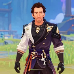 game screenshot of nicholas cage in genshin impact, videogame, screenshot
