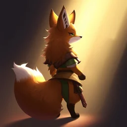 an anthropomorphic medieval fox with a fluffy tail, backlighting, trending on artstation, digital art, furry art, trending on furaffinity, fantasy art, by kawacy