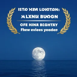 a moon in a bottom of a lake, magical, blue tones, atmospheric, award winning photo