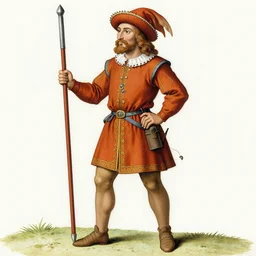 an illustration of an explorer, from the nuremberg chronicle, 1 4 9 3