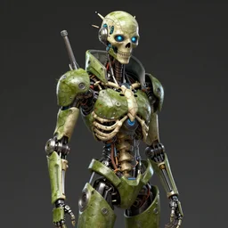 weed skeleton with cybernetic enhancements scifi character portrait by greg rutkowski esuthio craig mullins