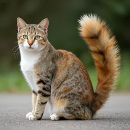 cat with fox tail