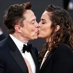 Elon Musk and Selena Gomez kissing,4k quality