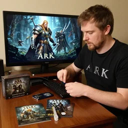 a youtuber unboxing the ark from raiders of the lost ark