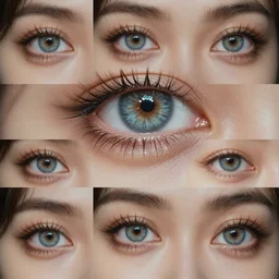 portrait of a stunningly beautiful eye, all styles combined and multiplied