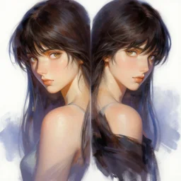 by shigenori soejima, by frank frazetta, digital painting masterpiece, beautiful brush strokes, advanced lighting technology, symmetry!!!