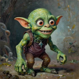 Gollum , Taras Shevchenko style, painting ,