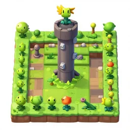a screenshot from plants vs zombies 2, tower defense game
