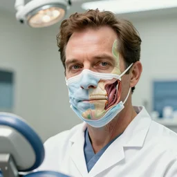 a highly detailed anatomical portrait of a dentist, james gurney, james jean