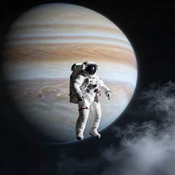 lonely astronaut floating in jupiter's clouds, epic scene, by victo ngai, kilian eng vibrant colours, dynamic lighting, digital art, winning award masterpiece, fantastically beautiful, illustration, aesthetically inspired by beksinski and dan mumford, trending on artstation, art by greg rutkowski, 8 k