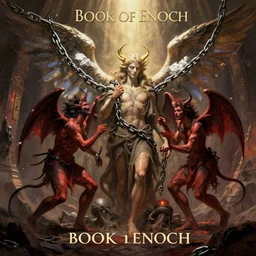 book of enoch, angels capture demons with huge chains and send them to hell, by remington and dan mumford, trending on artstation