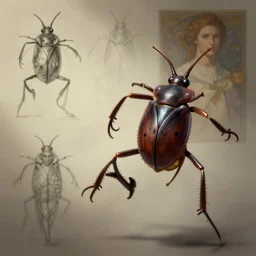 bug jumping and running, character sheet, character design, contrast, deep focus, turnaround, highly detailed, dramatic lighting, digital painting, artstation, concept art, matte, sharp focus, illustration, elegant, art by artgerm and greg f and alphonse mucha.