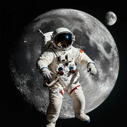 fantasy illustration of moon landing