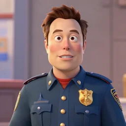 elon musk as Sheriff Woody Pride, pixar, 8k hd dof