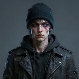 portrait of a starving ai artist, detailed clothing, beanie, concept art, artstation, detailed luminescent digital painting by alan lee and artgerm, handsome, rugged, exquisite masterpiece