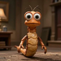 earthworm jim animatronic puppet by jim henson, movie still, cinematic, 8 k