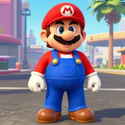 super mario in gta san andreas wearing a gang outfit, game screenshot, 4 k