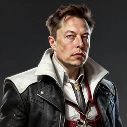 elon musk in assassin creed, digital painting, highly detailed, concept art, trending on artstation, epic composition, wlop, rossdraws, sharp focus, flawless render, masterpiece