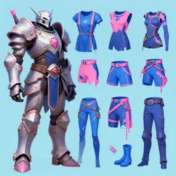 game asset of armor and clothing fashion corrupted by zerg hydralisk, no character, in gouache detailed paintings, props, stylized, 2 d sprites, kitbash, arcane, overwatch, blue and pink color scheme, 8 k, close up