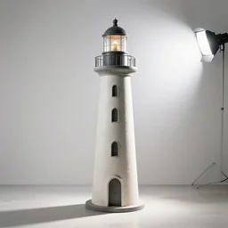 photo still of lighthouse sculpture by artist takanori aiba, 8 k, studio lighting bright ambient lighting key light, 8 5 mm f 1. 8